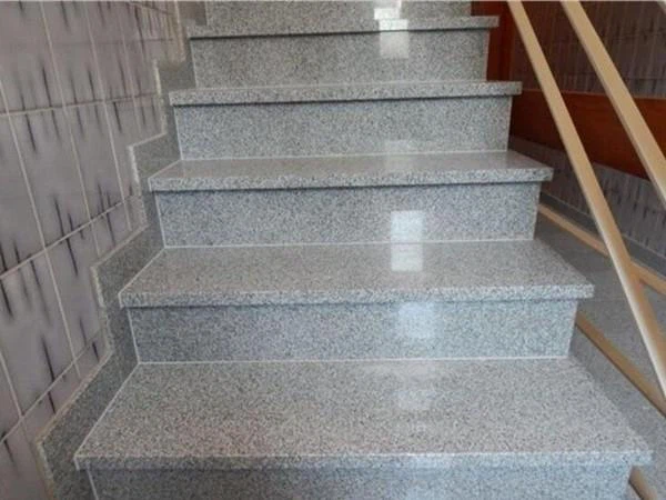 light grey granite stairs