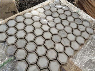 비앙코 카라라 모자이크 타일