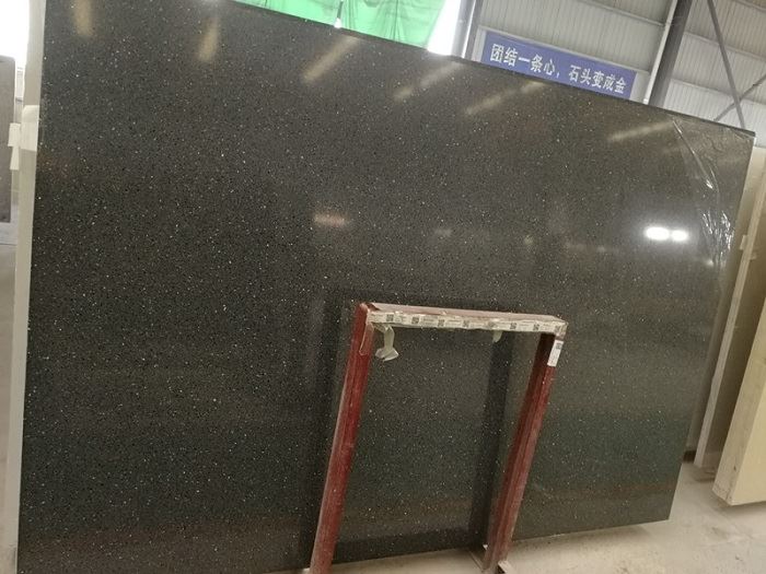 black terrazzo tile polish for wall