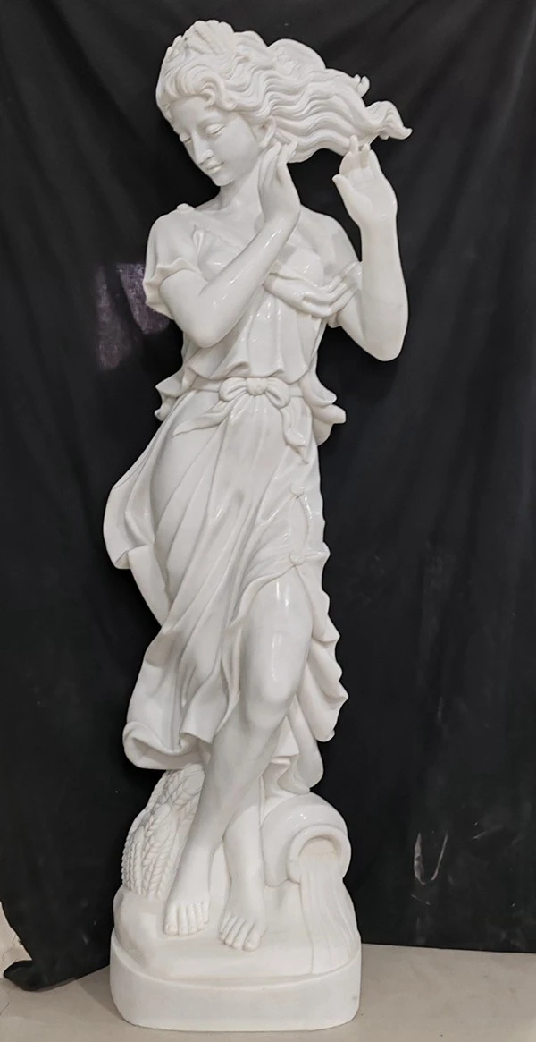 Female White Marble Statues
