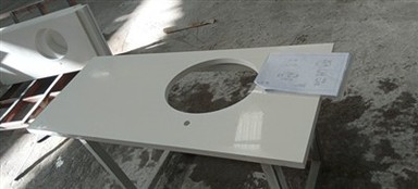 석영 순수한 흰색 조리대