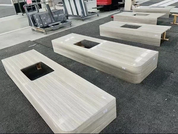 흰색 대리석 싱크 허영